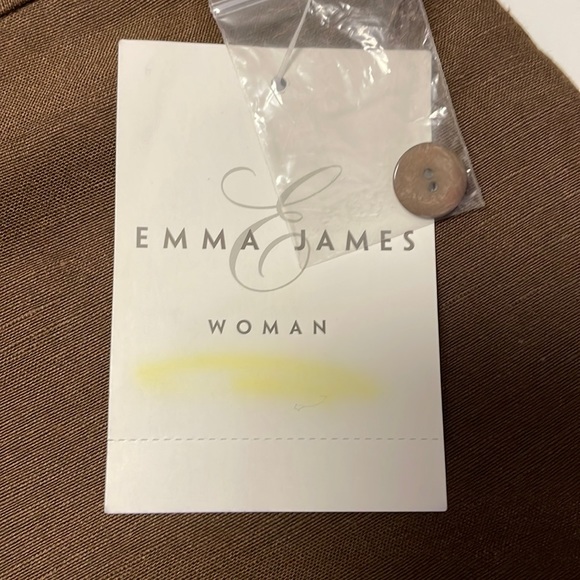 Emma James Coffee Linen Wide Leg Trousers-#1831+ - Picture 6 of 12